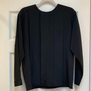 NORDSTROM 100% Silk Black Blouse Size 4